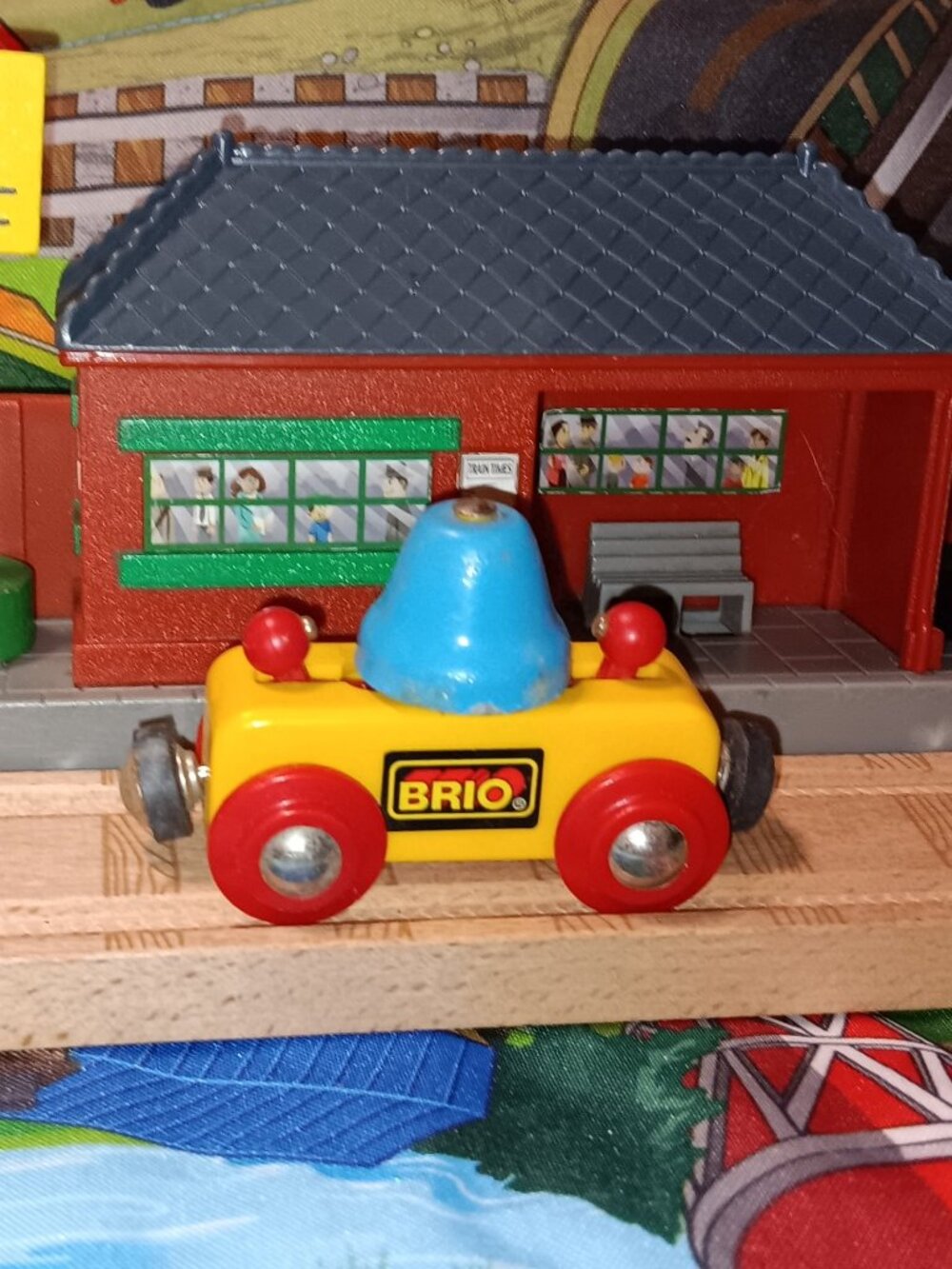Brio Wooden Railway Train Track Engine Chiming-Bell Car